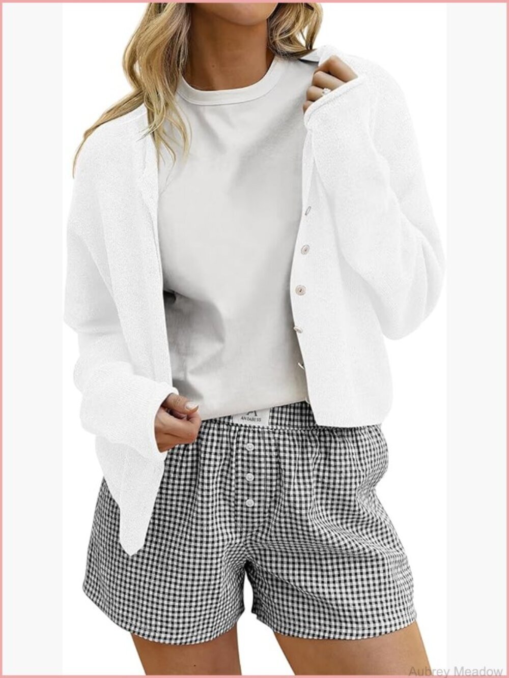 Soft Lightweight Button Down Cardigan Sweater - Crew Neck Long Sleeve Fall
